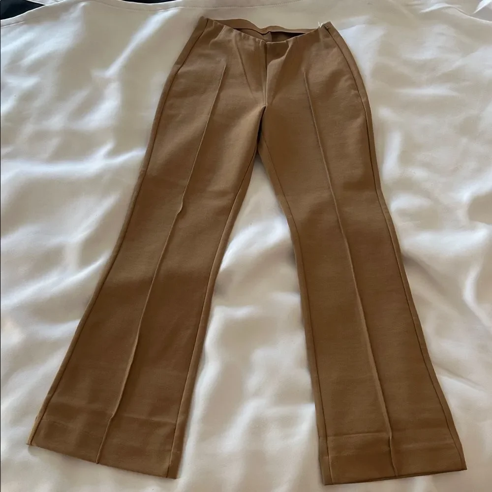 Everlane, the dream trouser Wide-Leg Ponte Pants in Camel